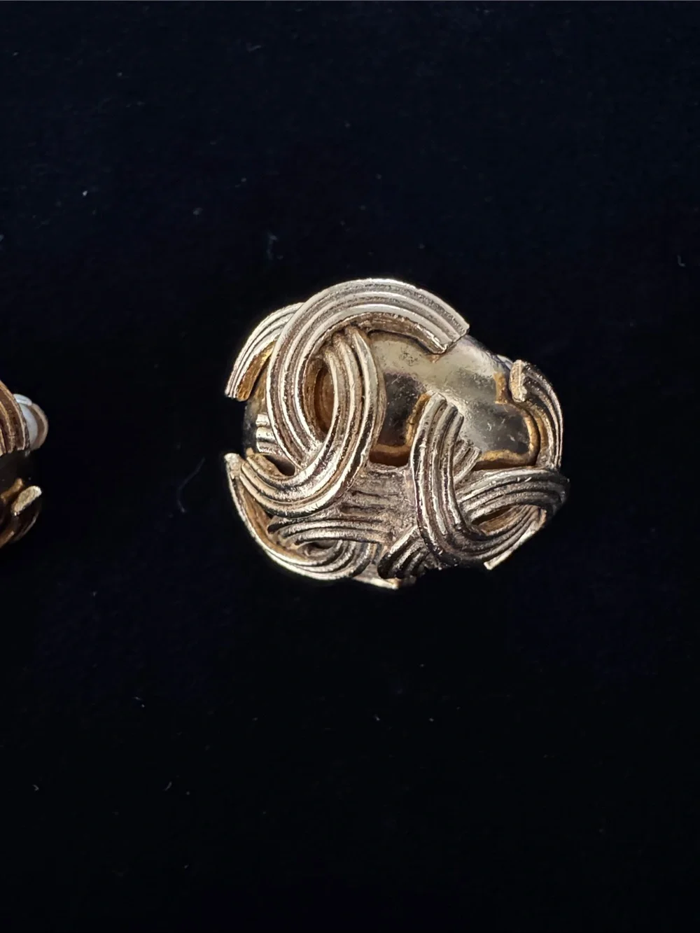 CHANEL Vintage Pre-Loved 1994 Triple CC Clip-On Earrings